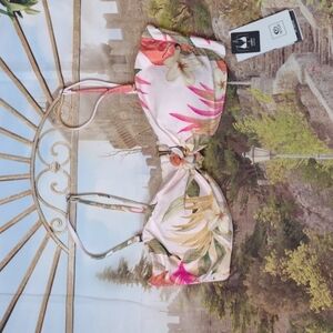 RIP curl floral bikini top size large